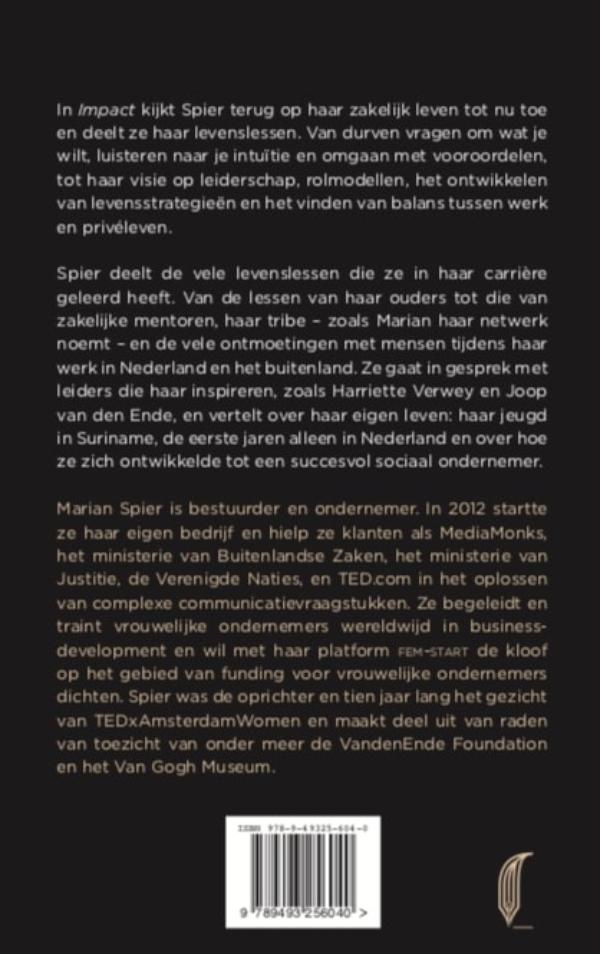 Achterkant van Impact