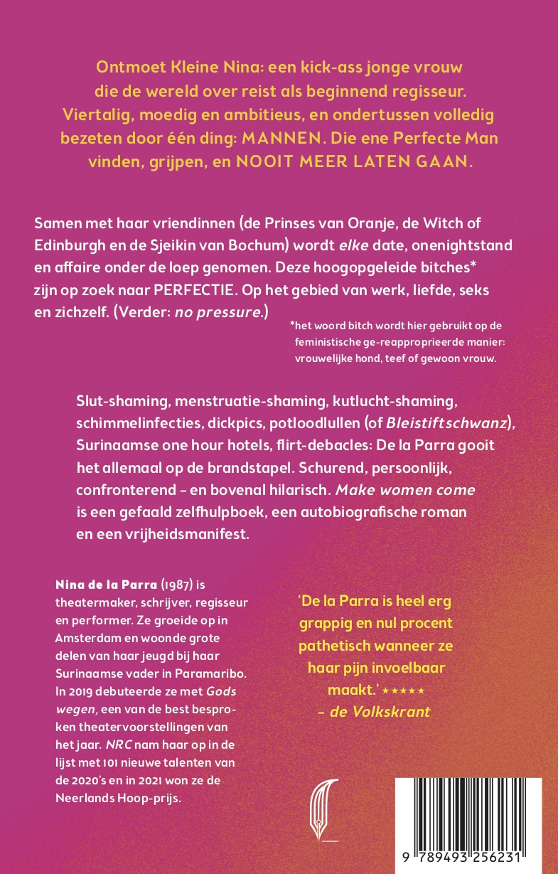 Achterkant van Make women come
