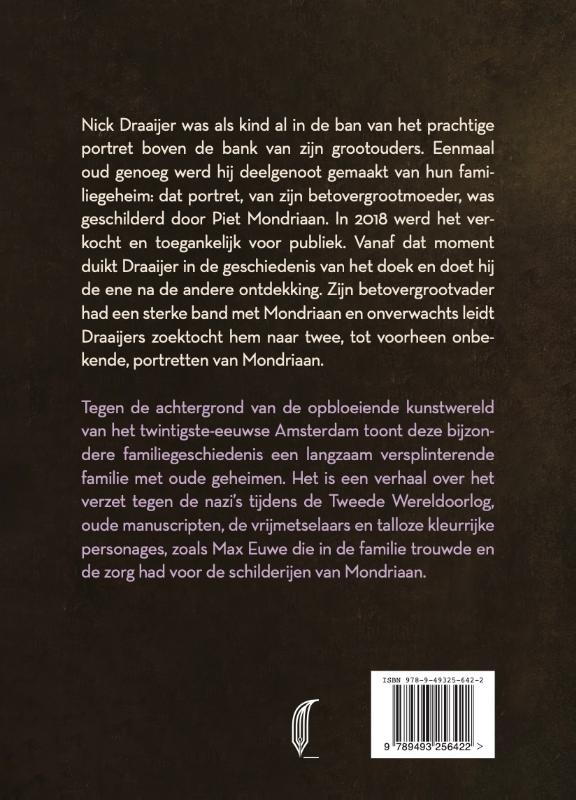 Achterkant van De geheime portretten van Mondriaan