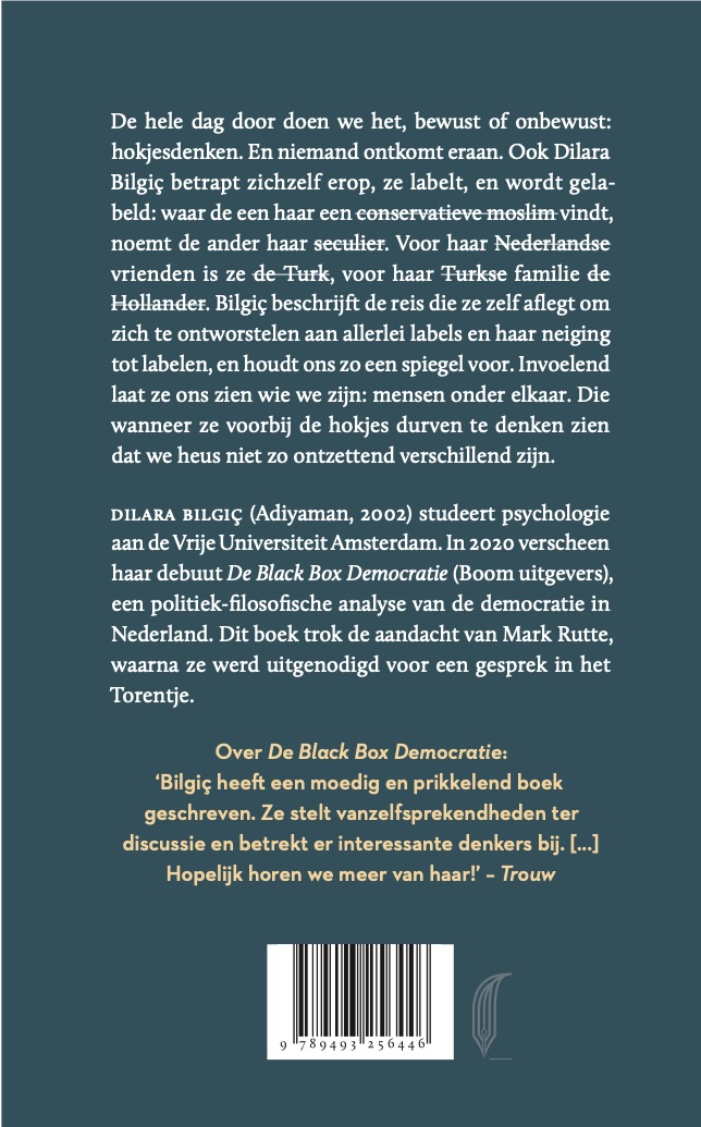 Achterkant van De gelabelde