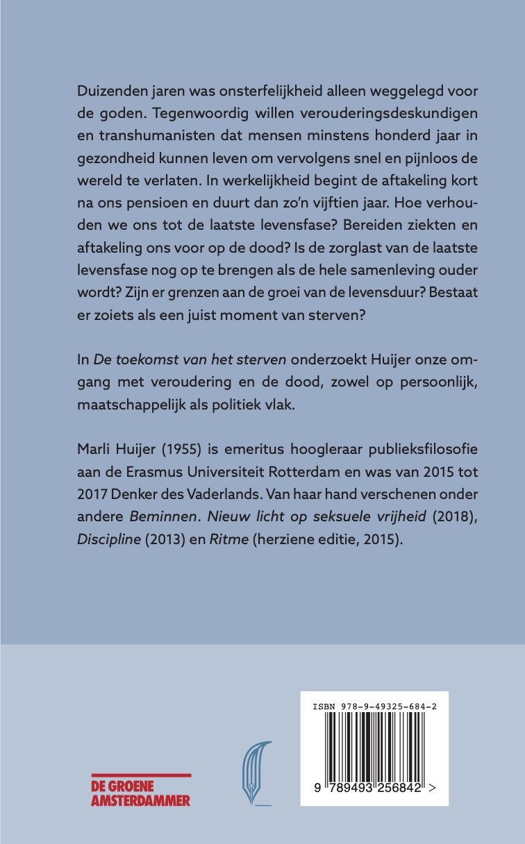 Achterkant van De toekomst van het sterven