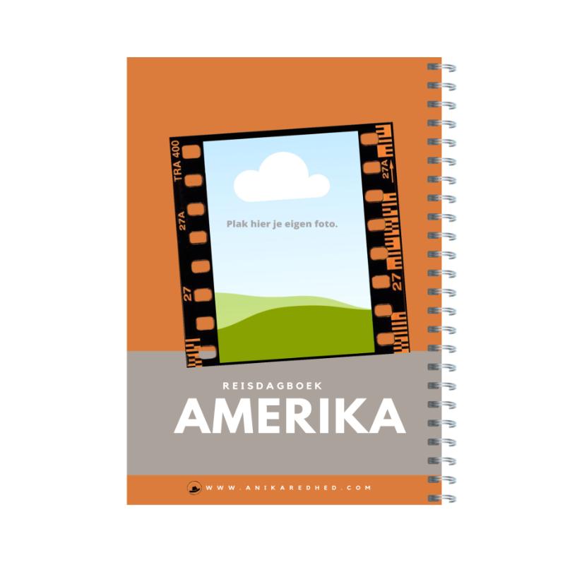 Achterkant van Reisdagboek Amerika
