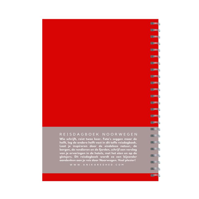 Achterkant van Reisdagboek Noorwegen