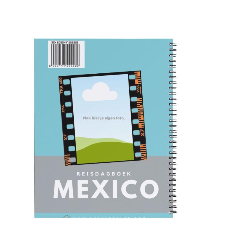 Achterkant van Reisdagboek Mexico