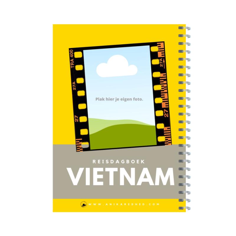 Achterkant van Reisdagboek Vietnam
