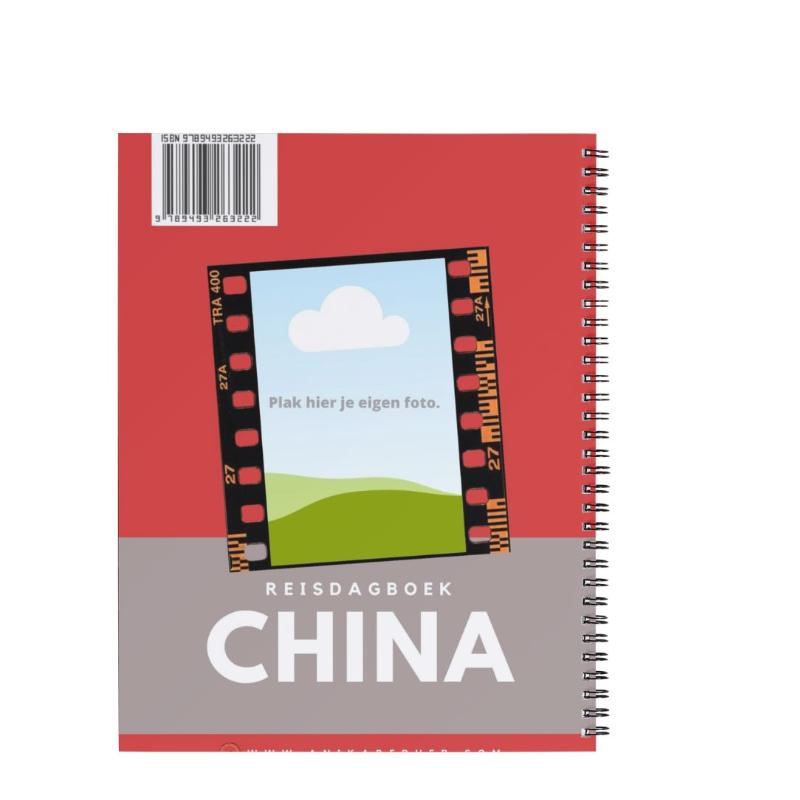 Achterkant van Reisdagboek China