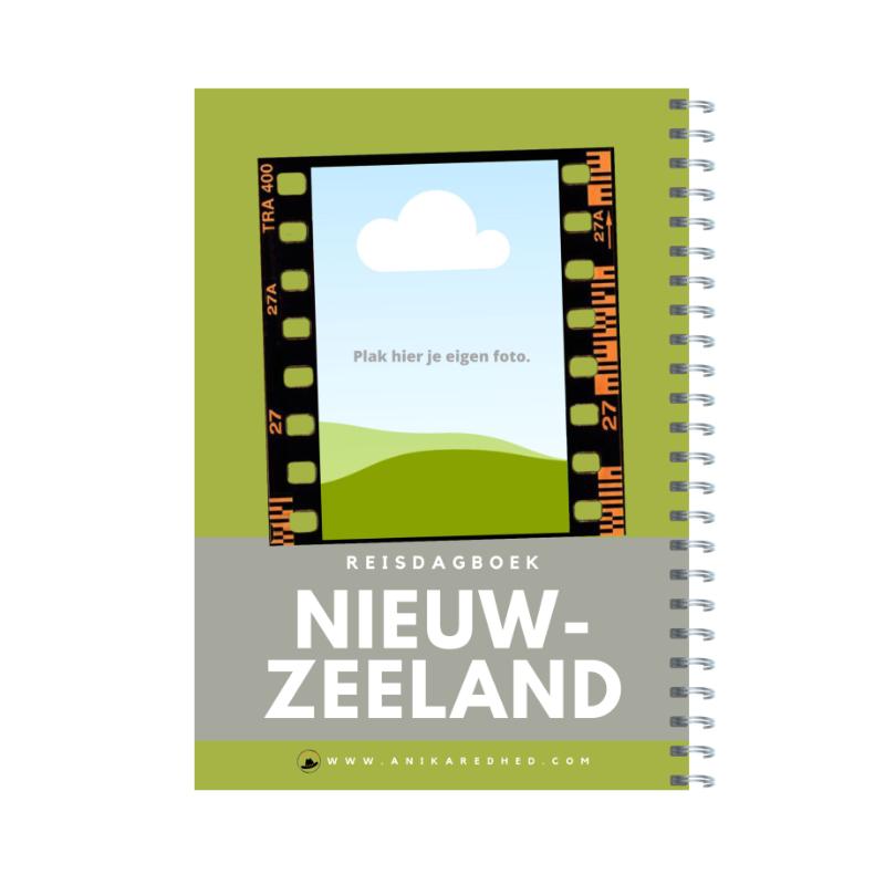 Achterkant van Reisdagboek Nieuw-Zeeland