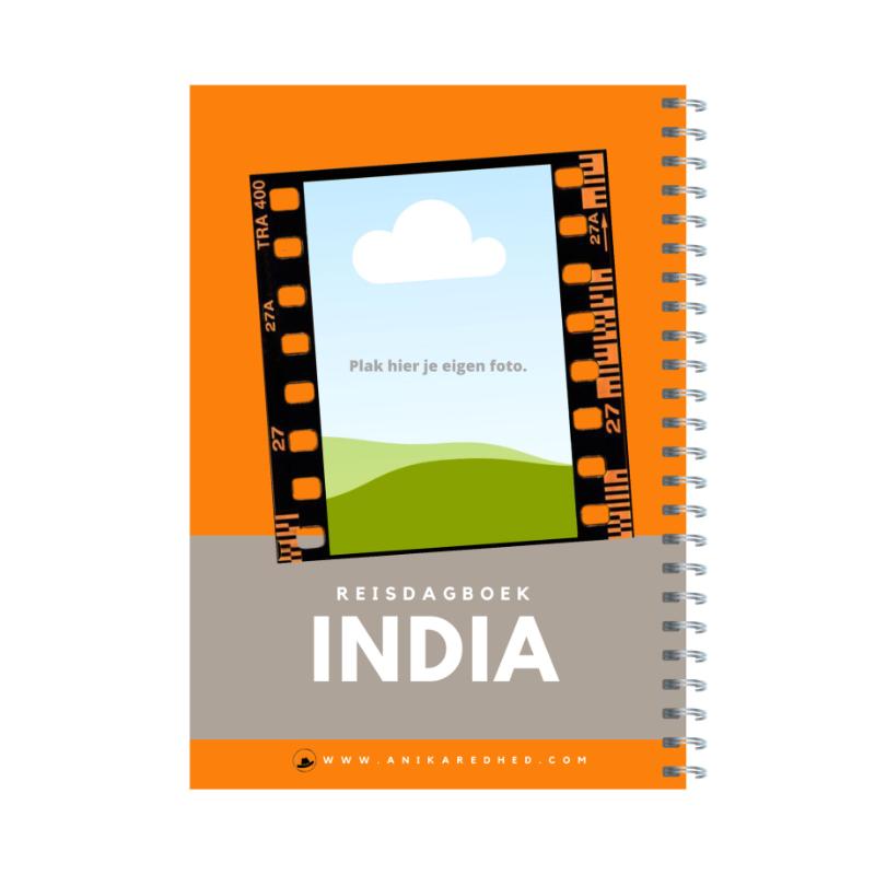 Achterkant van Reisdagboek India