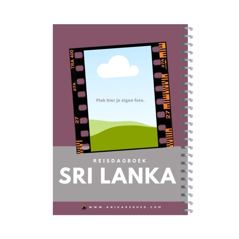 Achterkant van Reisdagboek Sri Lanka