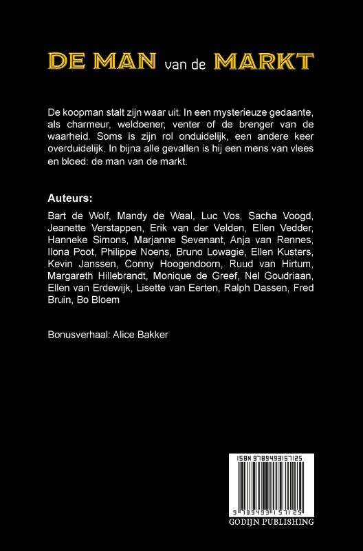 Achterkant van De man van de markt