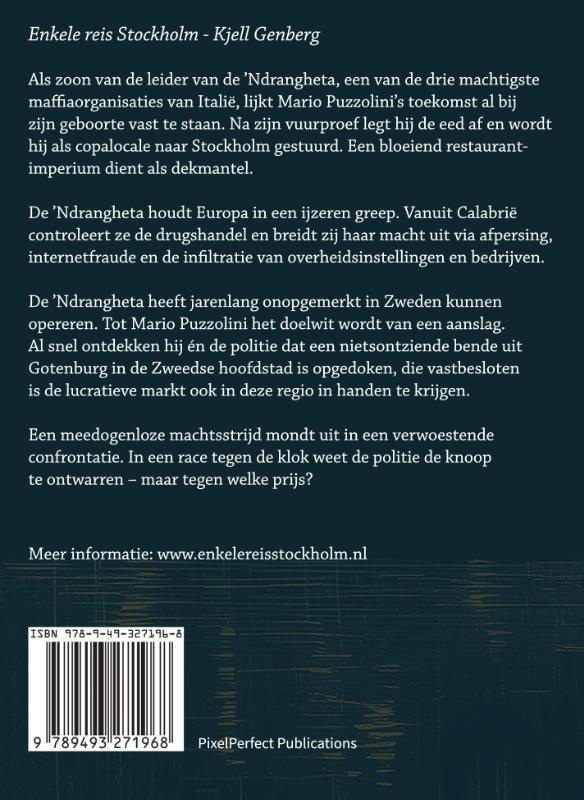 Achterkant van Enkele reis Stockholm