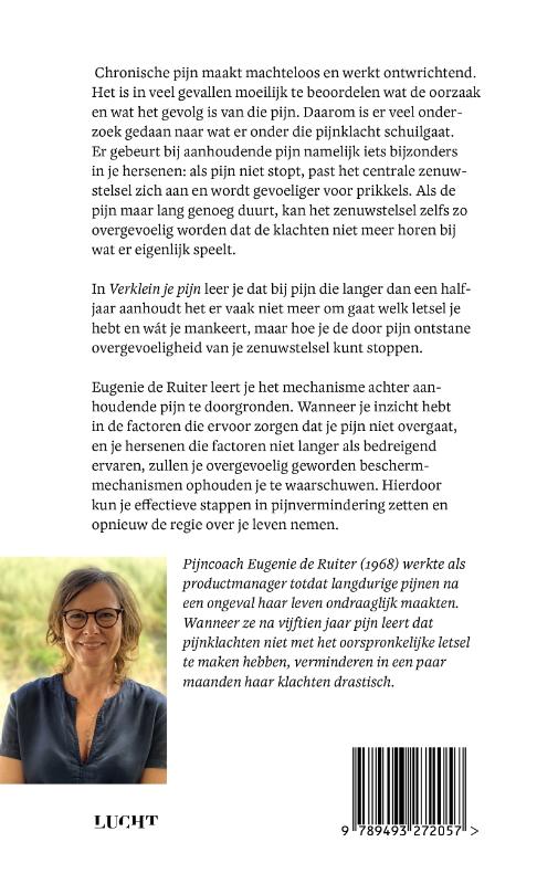 Achterkant van Verklein je pijn