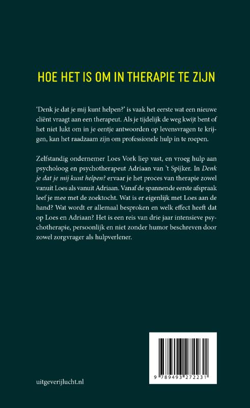 Achterkant van Denk je dat je mij kunt helpen?