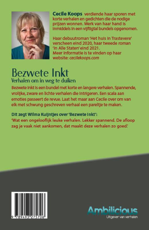 Achterkant van Bezwete Inkt