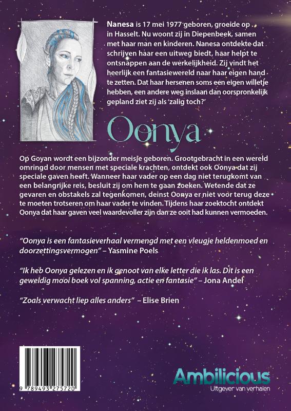 Achterkant van Oonya