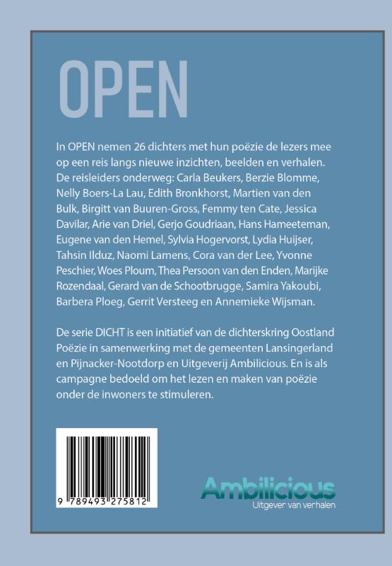 Achterkant van Open