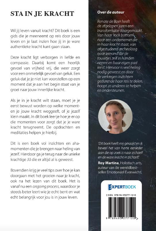 Achterkant van Sta in je kracht