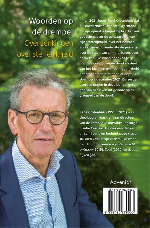 Achterkant van Woorden op de drempel