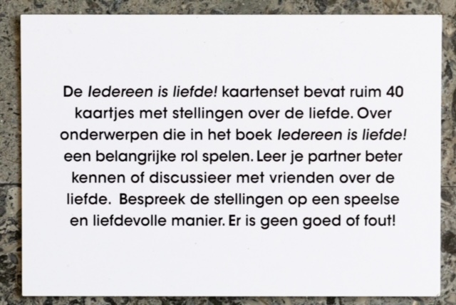 Achterkant van Iedereen is liefde!