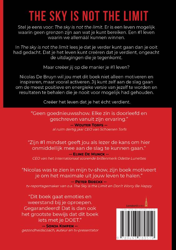 Achterkant van The sky is not the limit