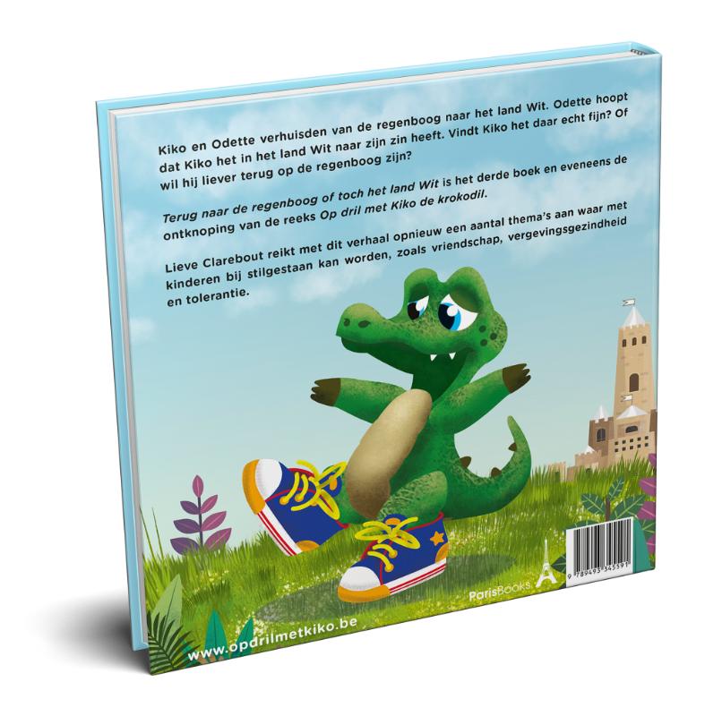 Achterkant van Op dril met Kiko de krokodil