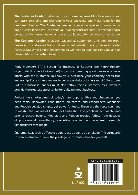 Achterkant van The customer leader