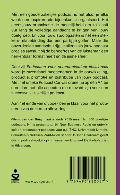 Achterkant van Podcasten voor communicatieprofessionals