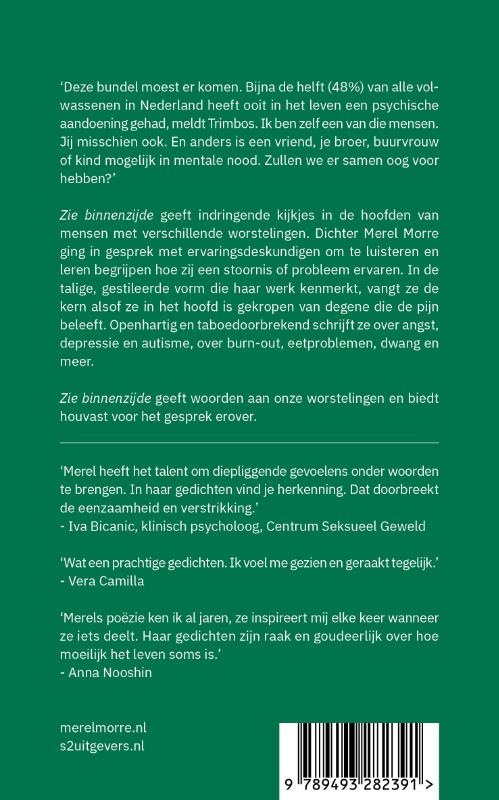 Achterkant van Zie binnenzijde