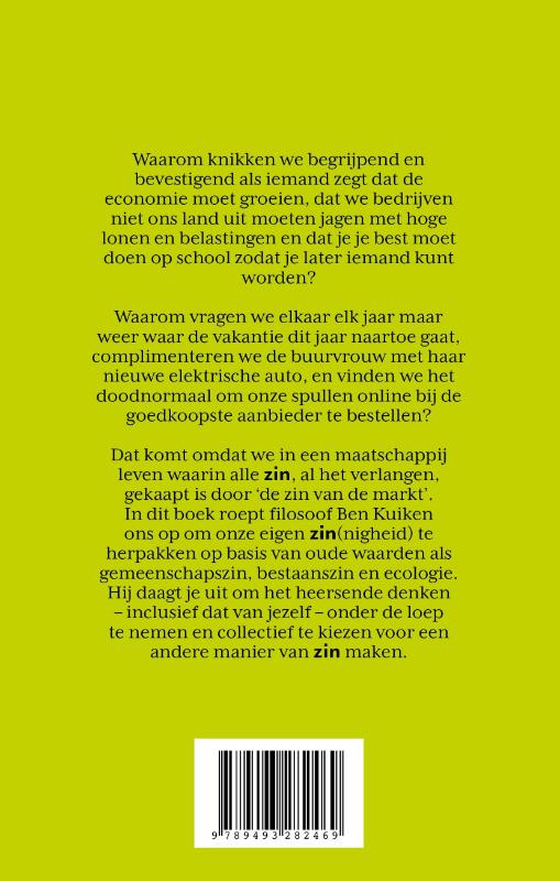 Achterkant van Het zinnigste boek dat je ooit zult lezen