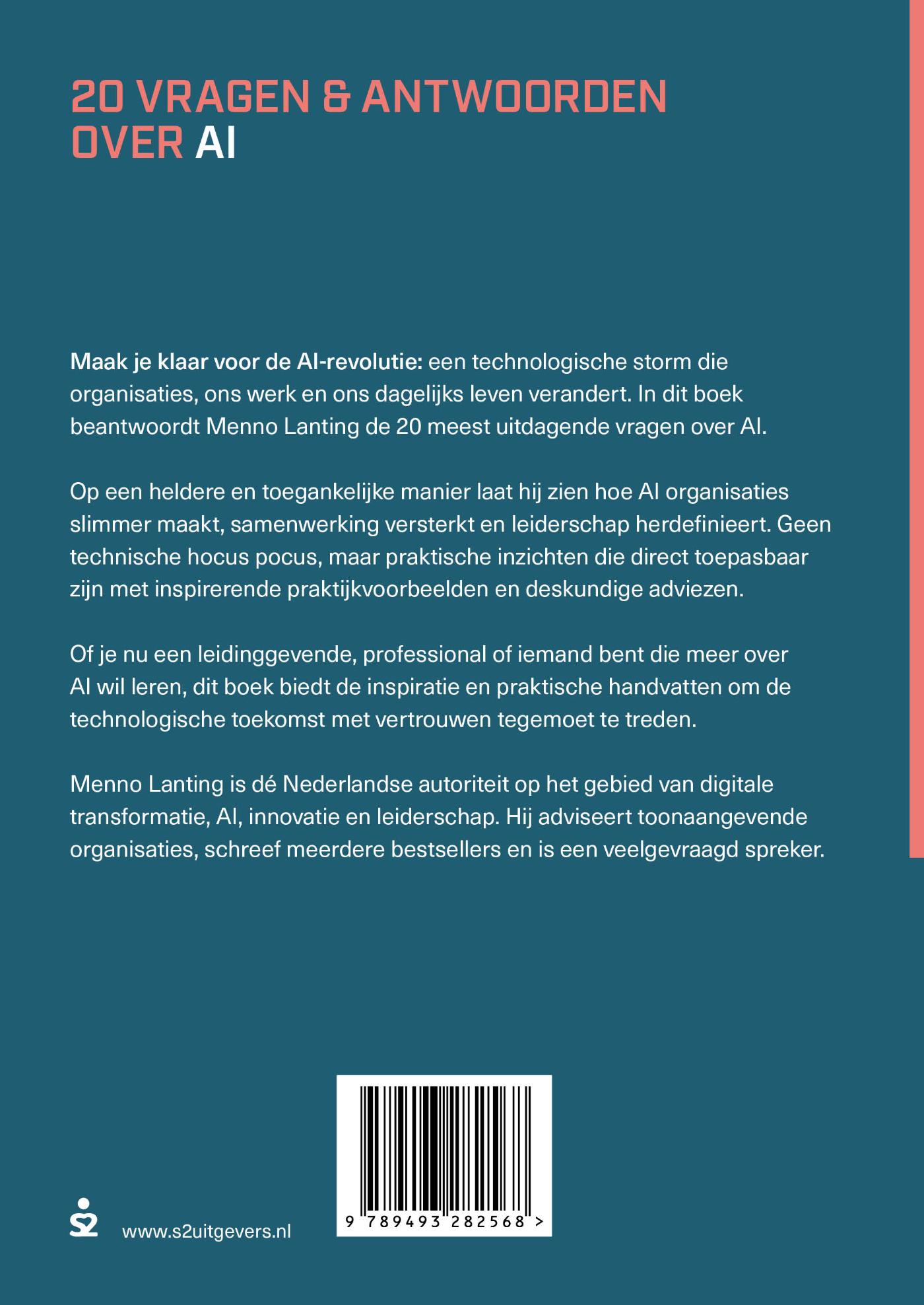 Achterkant van 20 vragen en antwoorden over AI