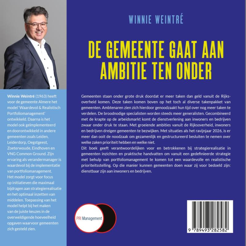 Achterkant van De gemeente gaat aan ambitie ten onder