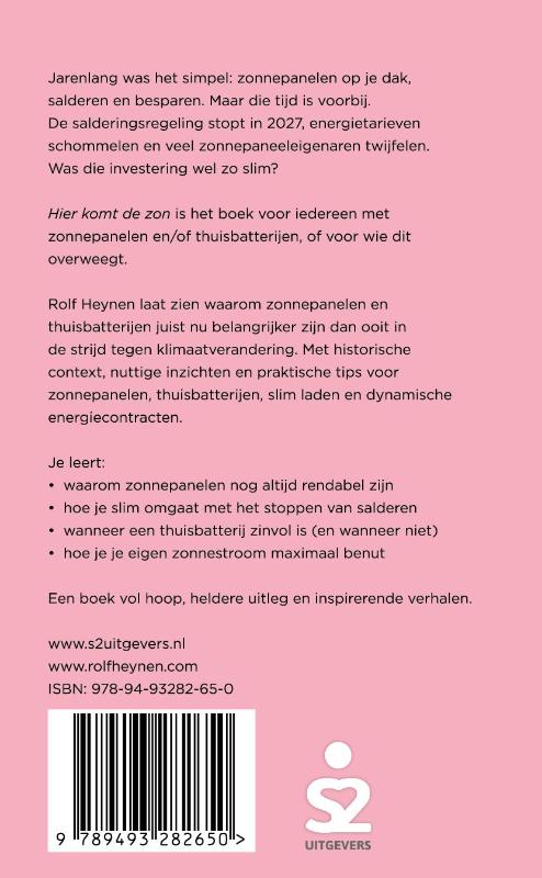 Achterkant van Hier komt de zon