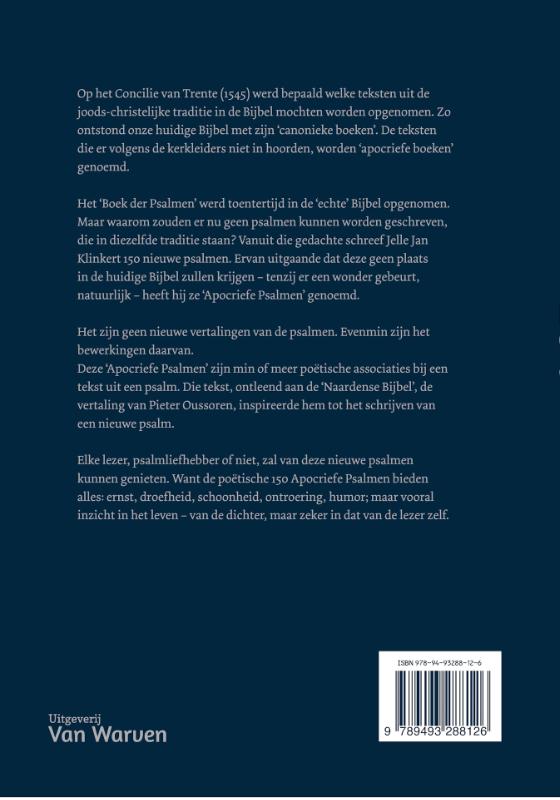 Achterkant van 150 apocriefe psalmen