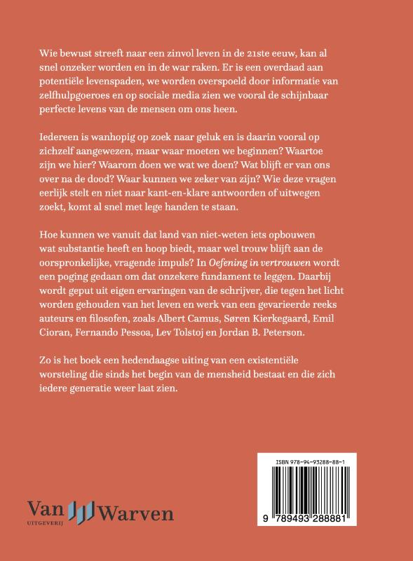 Achterkant van Oefening in vertrouwen
