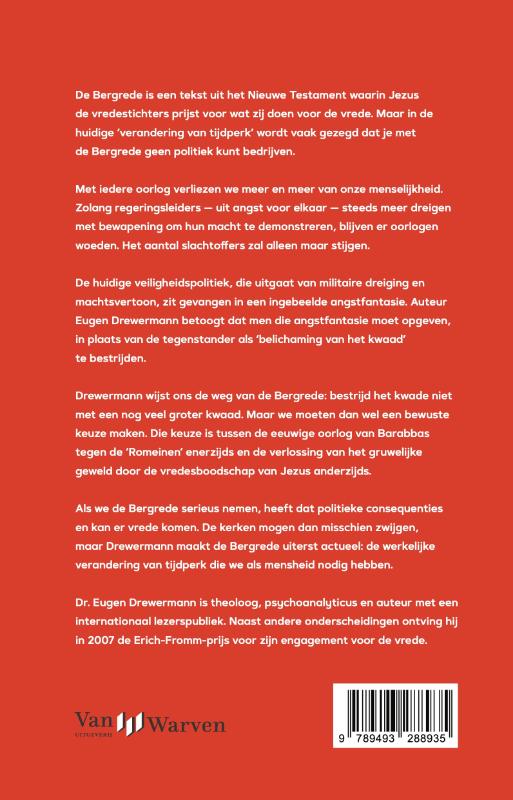 Achterkant van Alleen door vrede