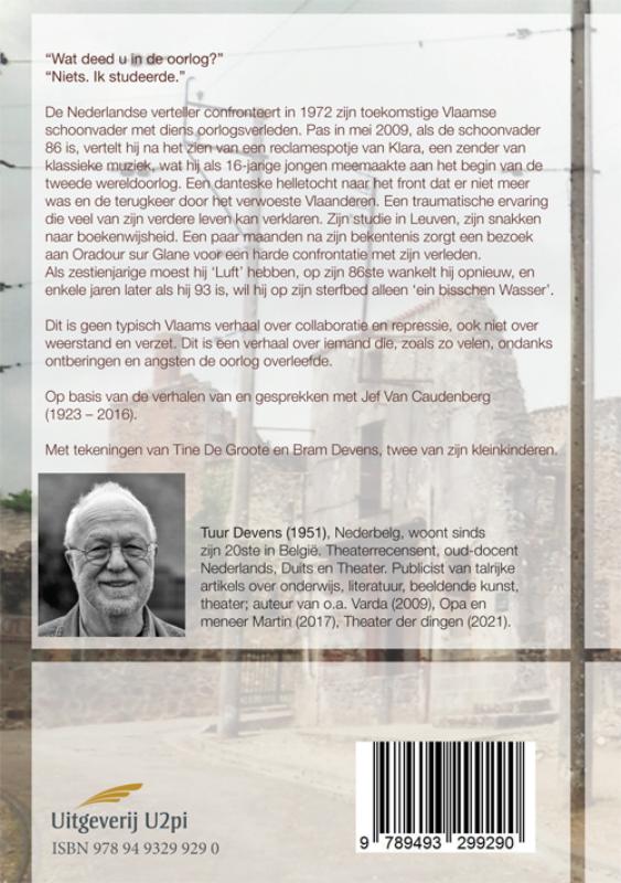 Achterkant van Zijn oorlog in de luwte