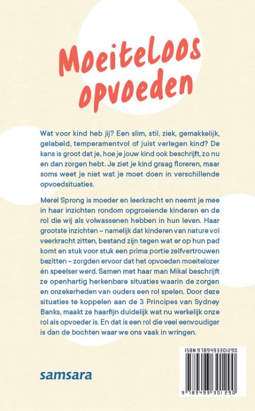 Achterkant van Moeiteloos opvoeden