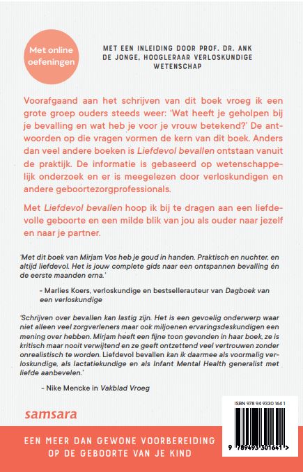 Achterkant van Liefdevol bevallen