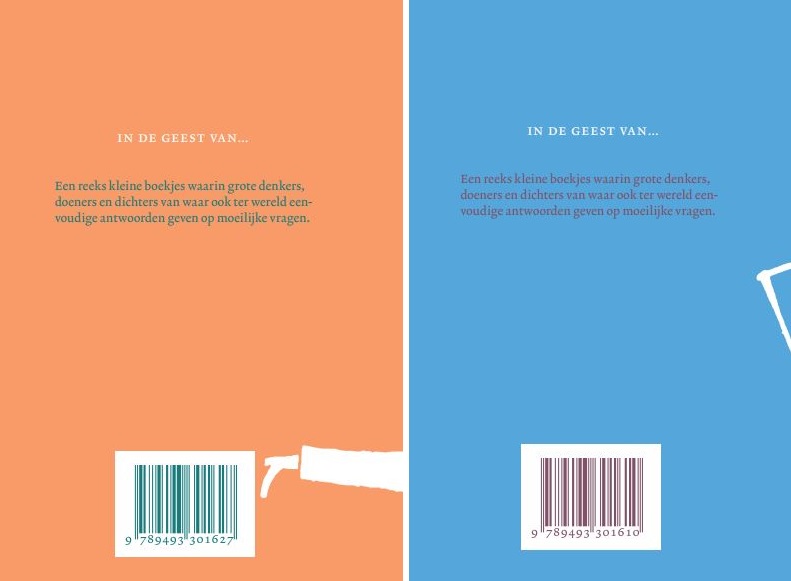 Achterkant van 4 x In de geest van Martin Buber & 4 x In de geest van Anansi de Spin