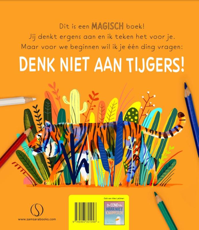 Achterkant van Verboden aan tijgers te denken
