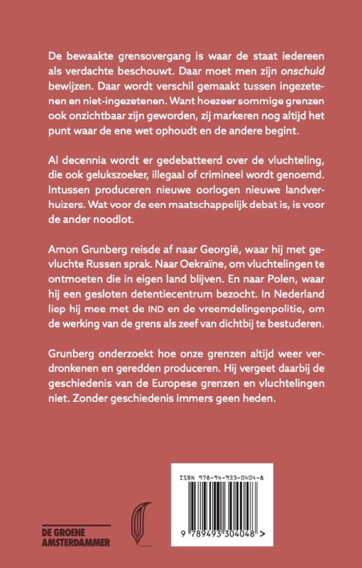 Achterkant van De vluchteling, de grenswacht en de rijke Jood