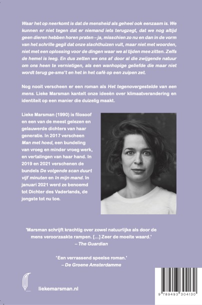 Achterkant van Het tegenovergestelde van een mens