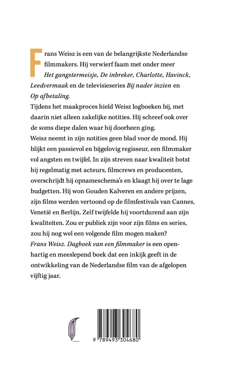 Achterkant van Dagboek van een filmmaker