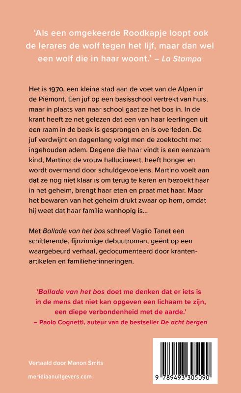 Achterkant van Ballade van het bos