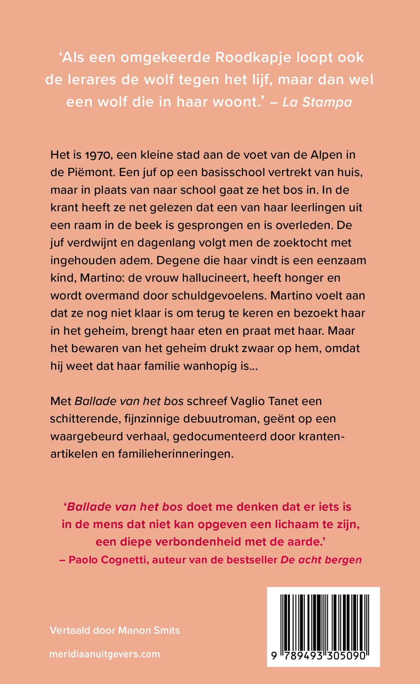 Achterkant van Ballade van de bos