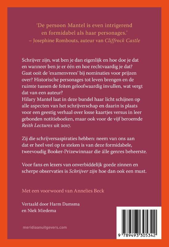 Achterkant van Schrijver zijn