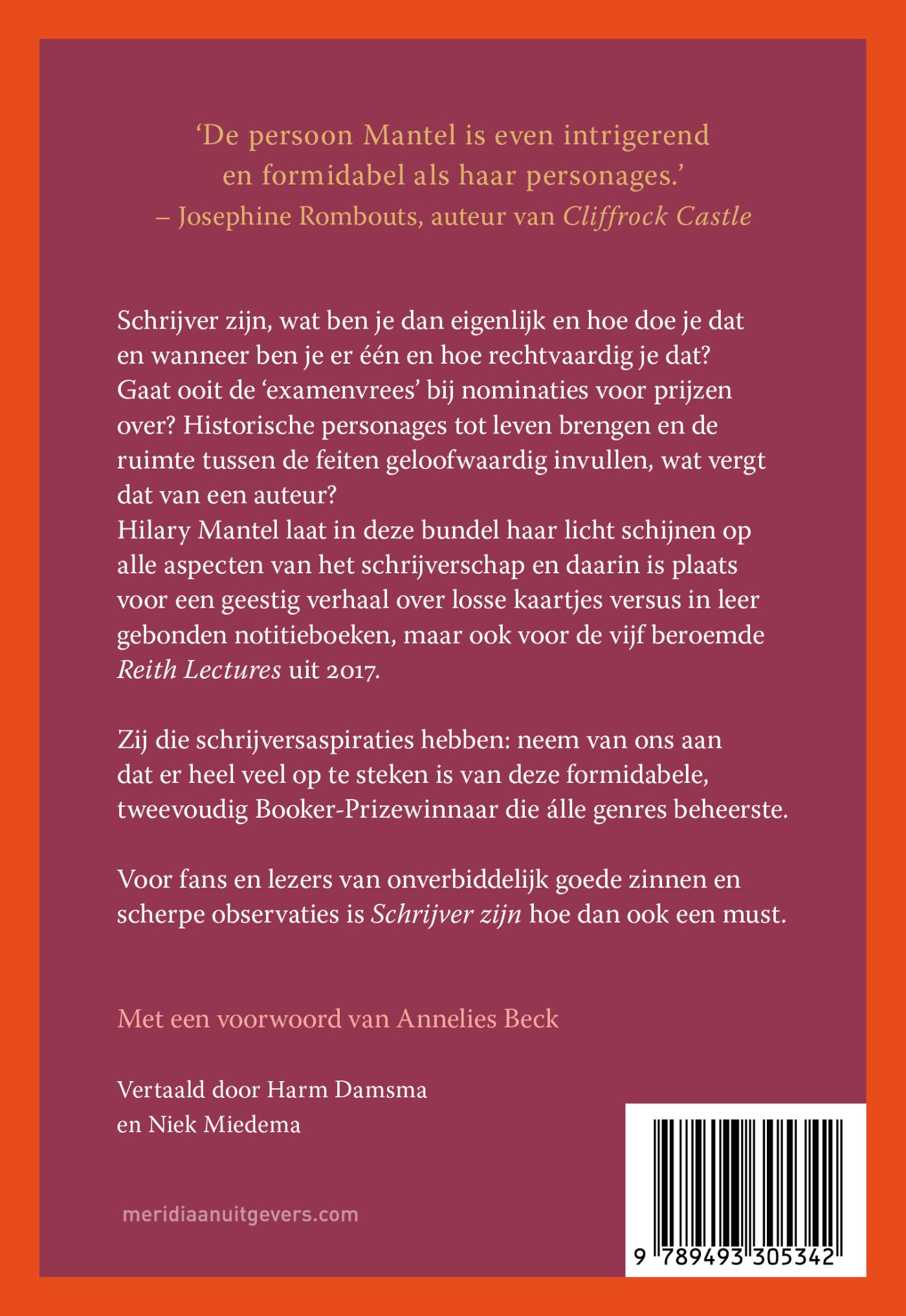 Achterkant van Schrijver zijn