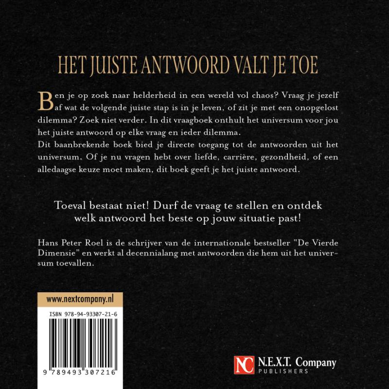 Achterkant van Antwoorden uit het universum