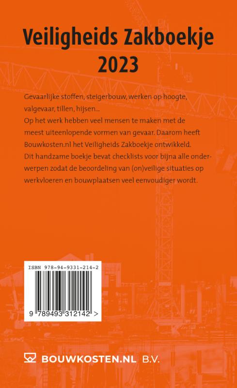 Achterkant van Veiligheids Zakboekje 2023 incl. e-boek op USB
