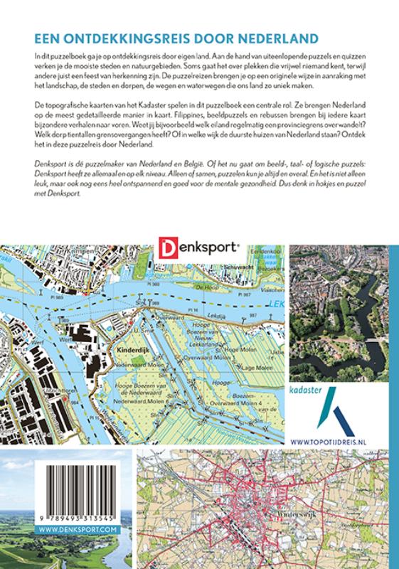 Achterkant van Denksport - Nederland in kaart Puzzelboek
